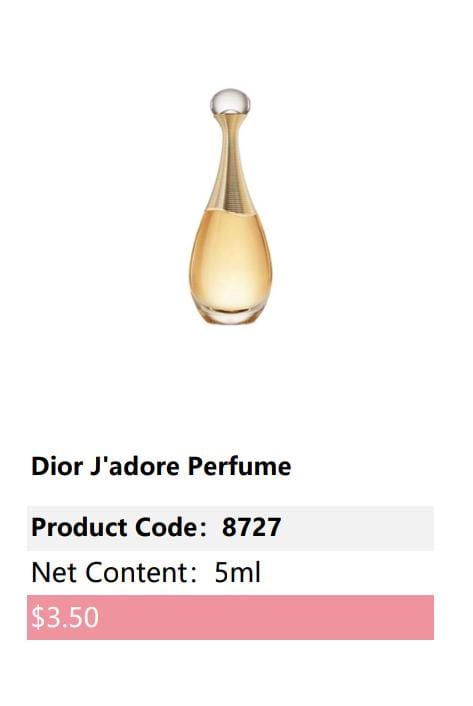 Dior J'adore Perfume